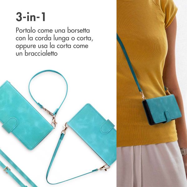 imoshion Cover a libro con Cordino Samsung Galaxy S24 FE - Turchese