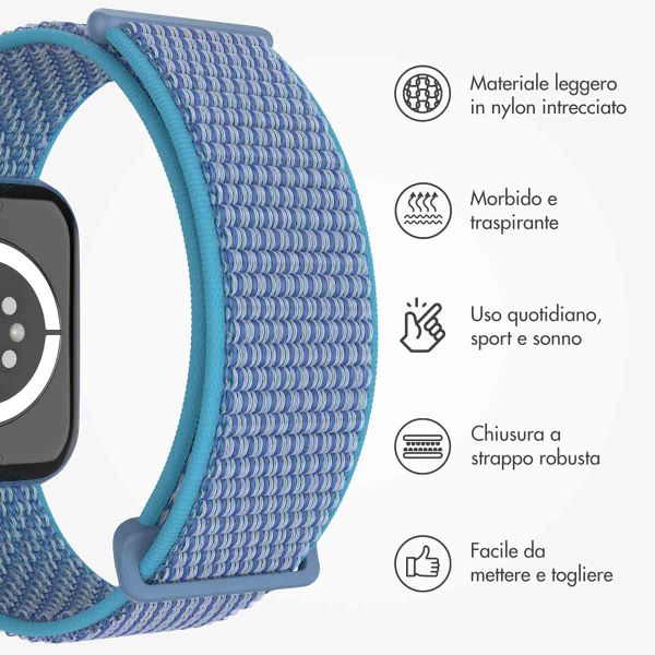 imoshion Cinturino in nylon Apple Watch | 44/45/46/49 mm - Marine Blue