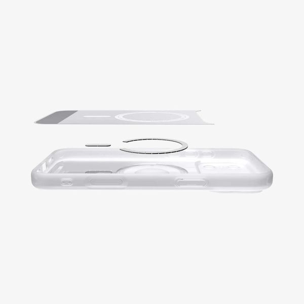 Spigen Cover Posteriore Ultra Ibrida con MagSafe Apple iPhone 17 Pro Max - Clear Silver