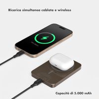 Selencia Vivid Powerbank 5.000 mAh - MagSafe e Qi - Desert Gold / Choco Flower Pop