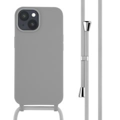 imoshion Cover in Silicone con Cordino Apple iPhone 15 - Grigio chiaro