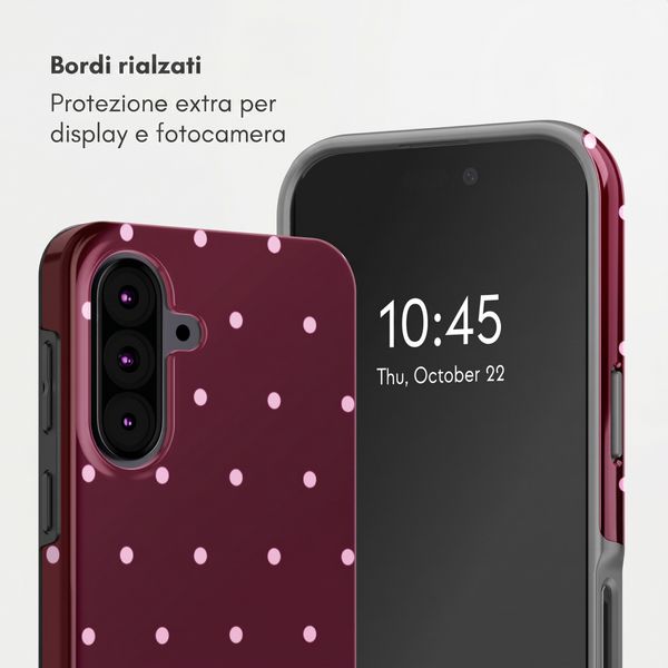 Selencia Cover Posteriore Vivid Samsung Galaxy A37 (5G) - Happy Dots Burgundy