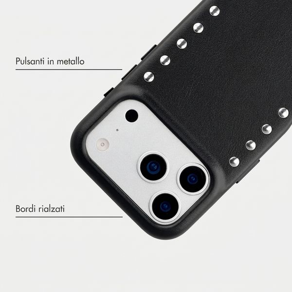 Selencia Cover posteriore Studs con MagSafe Apple iPhone 17 Pro - Velvet Black