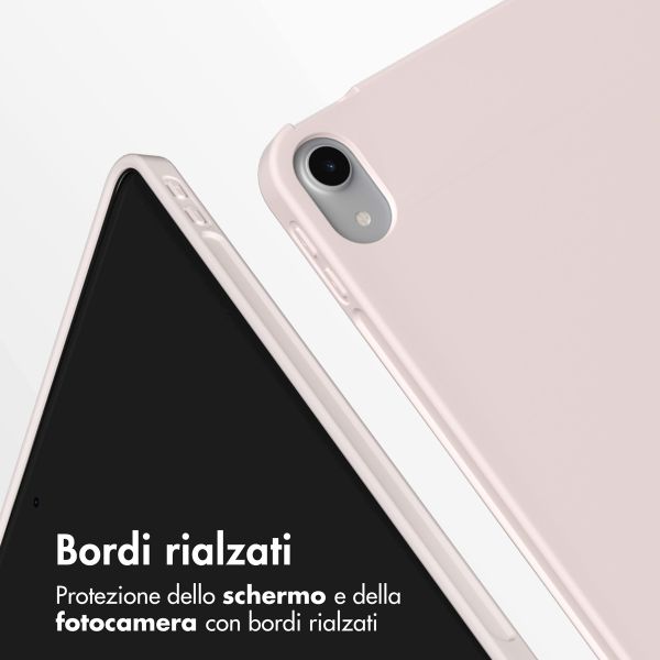 Accezz Cover a libro in silicone Smart Apple iPad Air 11 pollici (2026) M4 / (2025) M3 / (2024) M2 / Air 5 (2022) / Air 4 (2020) - Rosa