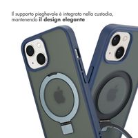 Accezz Cover con anello e supporto con MagSafe Apple iPhone 15 - Blu