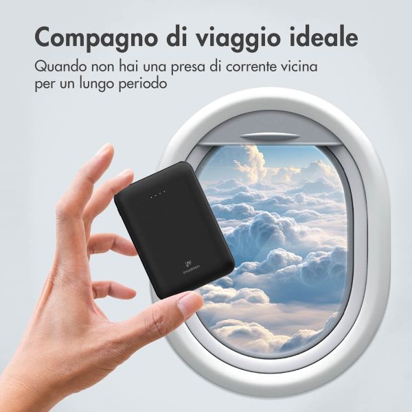 imoshion Powerbank compatta da 10.000 mAh – Powerbank piccola – Quick Charge e Power Delivery – Nero
