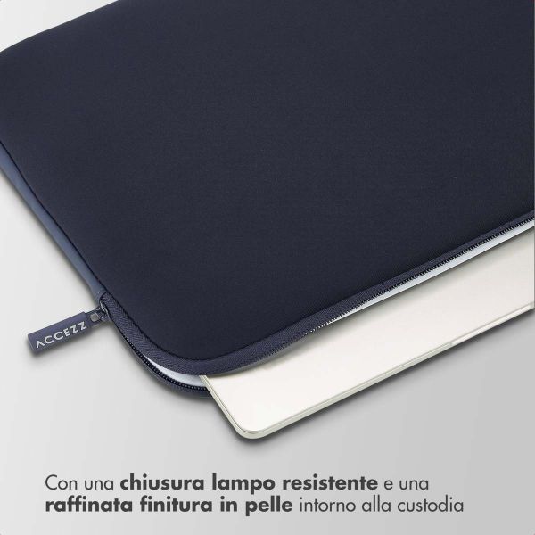 Accezz Cover per laptop 15-16 pollici - Laptopsleeve - Blu
