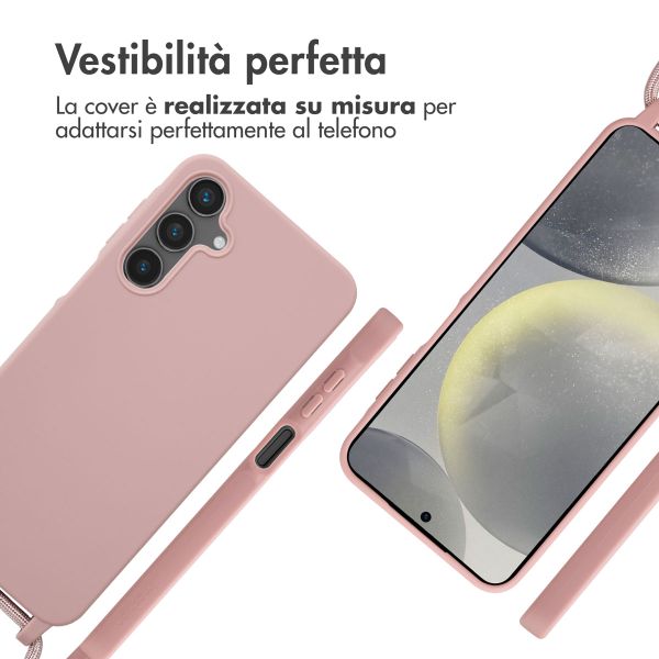 imoshion Cover in Silicone con Cordino Samsung Galaxy S24 FE - Sand Pink