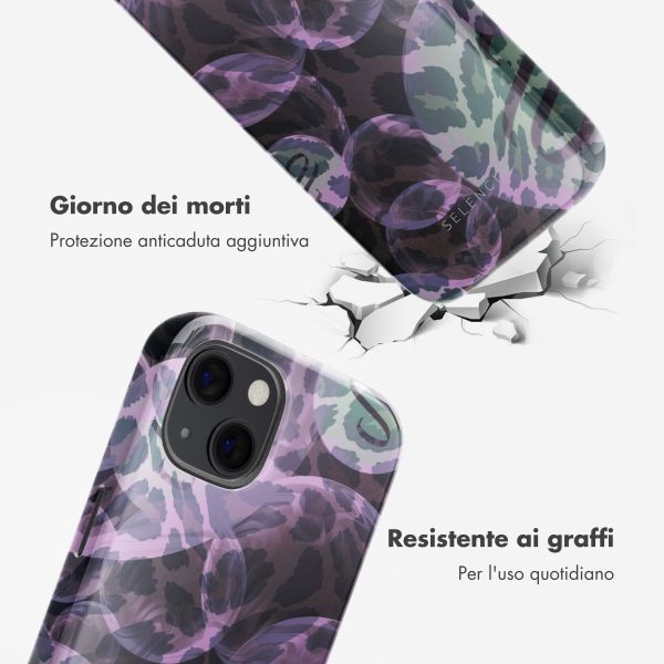 Selencia Cover posteriore Vivid con MagSafe Apple iPhone 13 - Leo Bubble Green