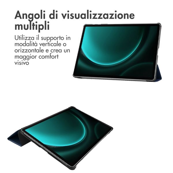 imoshion Cover a libro Trifold Samsung Galaxy Tab S10 Plus / Tab S9 FE Plus / Tab S9 Plus - Blu scuro