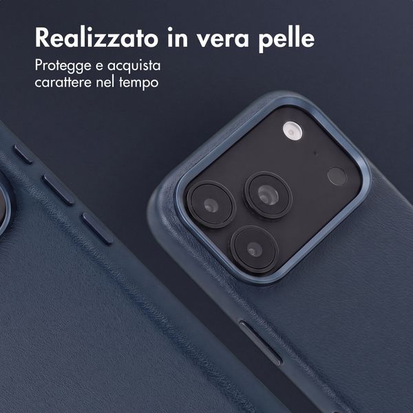 Accezz Cover in Pelle con MagSafe Apple iPhone 18 Pro / 17 Pro - Nightfall Blue