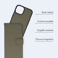 imoshion Cover a libro di lusso 2-in-1 rimovibile Apple iPhone 15 - Verde