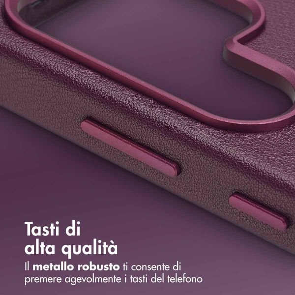 Accezz Cover in Pelle con MagSafe Samsung Galaxy S25 Ultra - Heath Purple