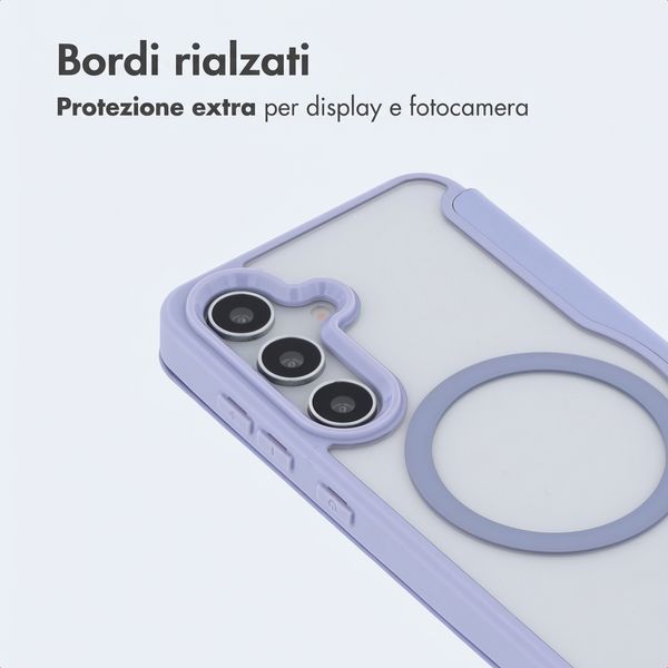 imoshion Bookcase trasparente con MagSafe Samsung Galaxy S25 / S24 - Lilla
