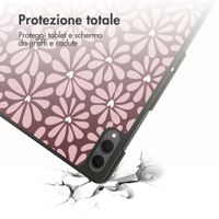imoshion Cover Trifold Design Samsung Galaxy Tab S11 Ultra - Bloom Love Blush
