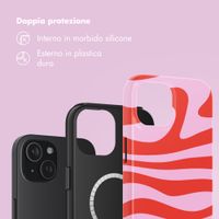 Selencia Cover posteriore Vivid con MagSafe Apple iPhone 15 - Dream Swirl Pink