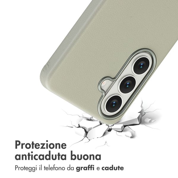 Accezz Cover in Pelle con MagSafe Samsung Galaxy S26 - Light Grey