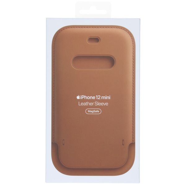 Apple Sleeve in Pelle iPhone 12 Mini - Saddle Brown