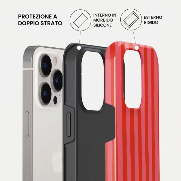 Burga Cover Posteriore Resistente con MagSafe Apple iPhone 14 Pro - Pomegranate