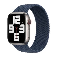 Apple Cinturino Solo intrecciato Apple Watch | 38/40/41/42 mm - Taglia 9 - Abyss Blue