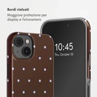Selencia Cover Posteriore Vivid Apple iPhone 14 - Happy Dots Chocolate