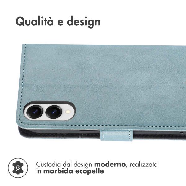 imoshion Cover a libro di Lusso Samsung Galaxy S25 Edge - Azzurro