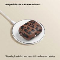Selencia Cover Sabi stampa pantera  Apple Airpods Pro / Pro 2 - Mocha Brown
