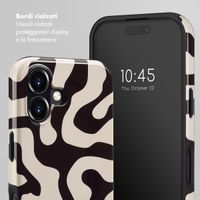Selencia Cover posteriore Vivid con MagSafe Apple iPhone 16 - Art Wave Black
