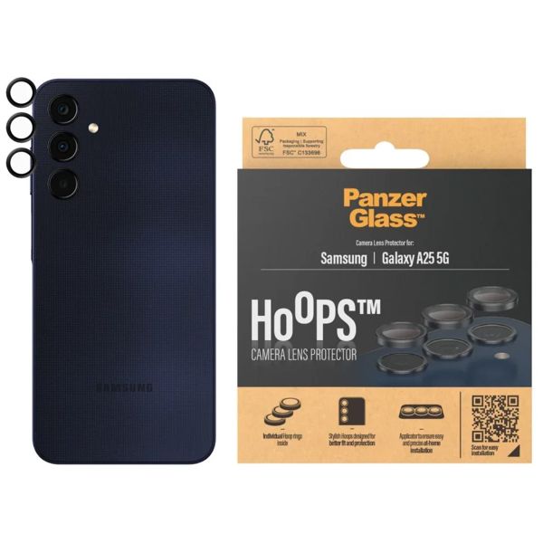 PanzerGlass Pellicole protettive fotocamera Hoops Optic Rings Samsung Galaxy A25 (5G) - Nero