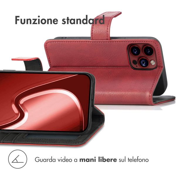 imoshion Cover a libro di Lusso Apple iPhone 15 Pro - Rosso
