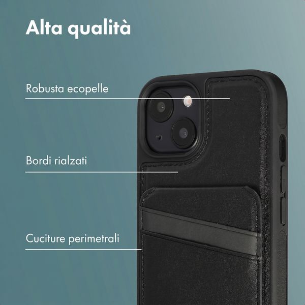 imoshion Cover Posteriore con Porta Carte e supporto Apple iPhone 15 - Nero