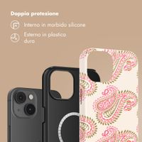 Selencia Cover posteriore Vivid con MagSafe Apple iPhone 14 - Paisley Blush