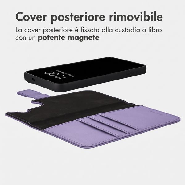 imoshion Cover a libro di lusso 2-in-1 rimovibile Samsung Galaxy S26 FE - Viola