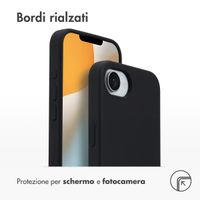 Accezz Cover in silicone liquido con MagSafe Apple iPhone 17e / 16e - Nero