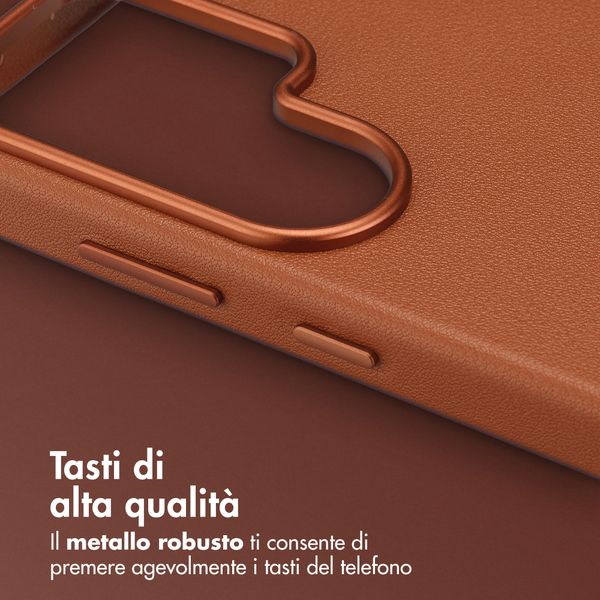Accezz Cover in Pelle con MagSafe Samsung Galaxy S26 Ultra - Sienna Brown
