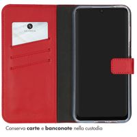 Selencia Cover a libro in vera pelle Samsung Galaxy A55 - Rosso