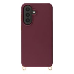 Selencia Cover posteriore Rivièra con MagSafe con ganci rimovibili Samsung Galaxy A57 (5G) - Bold Burgundy