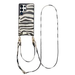 Selencia Cover per telefono Nova con cordino e portacarte Samsung Galaxy S25 Ultra - Zazzy Zebra