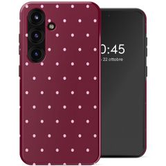 Selencia Cover Posteriore Vivid Samsung Galaxy S25 - Happy Dots Burgundy