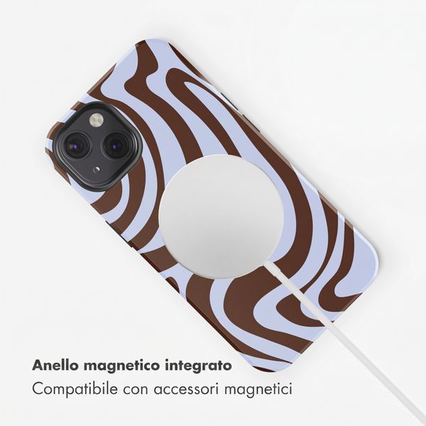 Selencia Cover posteriore Vivid con MagSafe Apple iPhone 13 - Dream Swirl Chocolate