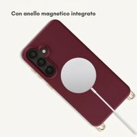 Selencia Cover posteriore Rivièra con MagSafe con ganci rimovibili Samsung Galaxy S25 / S24 - Bold Burgundy