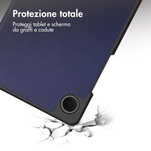 imoshion Cover a libro Trifold Samsung Galaxy Tab A11 / A9 8.7 pollici - Blu scuro