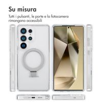 Accezz Cover con anello e supporto con MagSafe Samsung Galaxy S25 Ultra - Trasparente