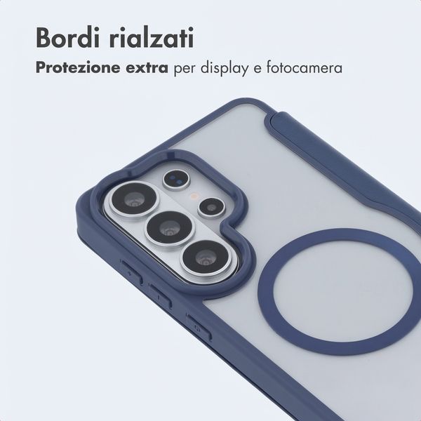imoshion Bookcase trasparente con MagSafe Samsung Galaxy S26 Ultra - Blu