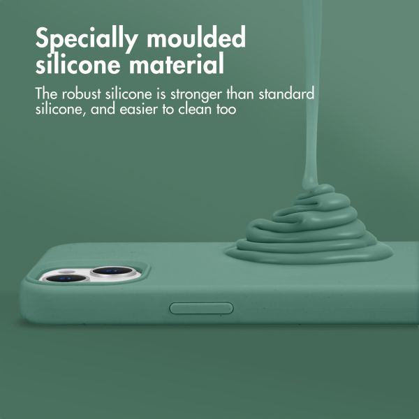 Accezz Cover in silicone liquido con MagSafe Apple iPhone 13 Pro - Verde scuro