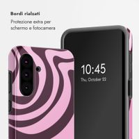 Selencia Cover Posteriore Vivid Samsung Galaxy A36 / A56 - Wavy Swirl Pink Plum