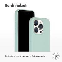 Accezz Cover in silicone liquido con MagSafe Apple iPhone 15 Pro - Sky Blue