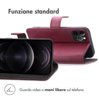 imoshion Cover a libro di Lusso Apple iPhone 12 (Pro) - Bordeaux