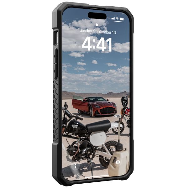 UAG Cover Posteriore Monarch Pro Apple iPhone 15 Pro Max - Kevlar Element Green