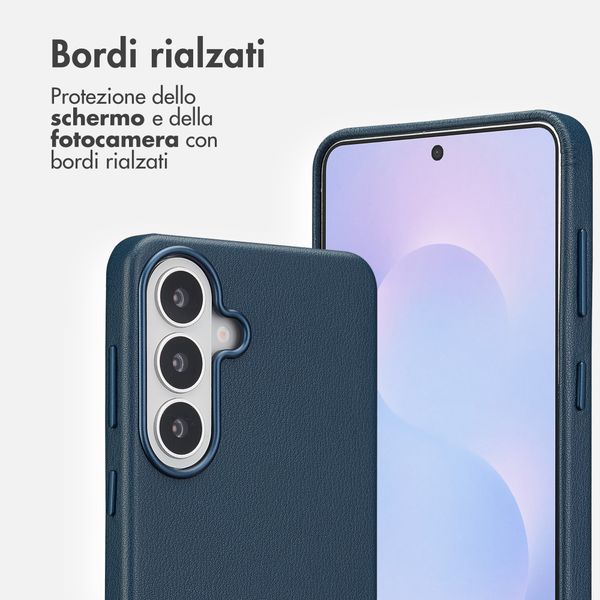 Accezz Cover in Pelle con MagSafe Samsung Galaxy S26 Plus - Nightfall Blue